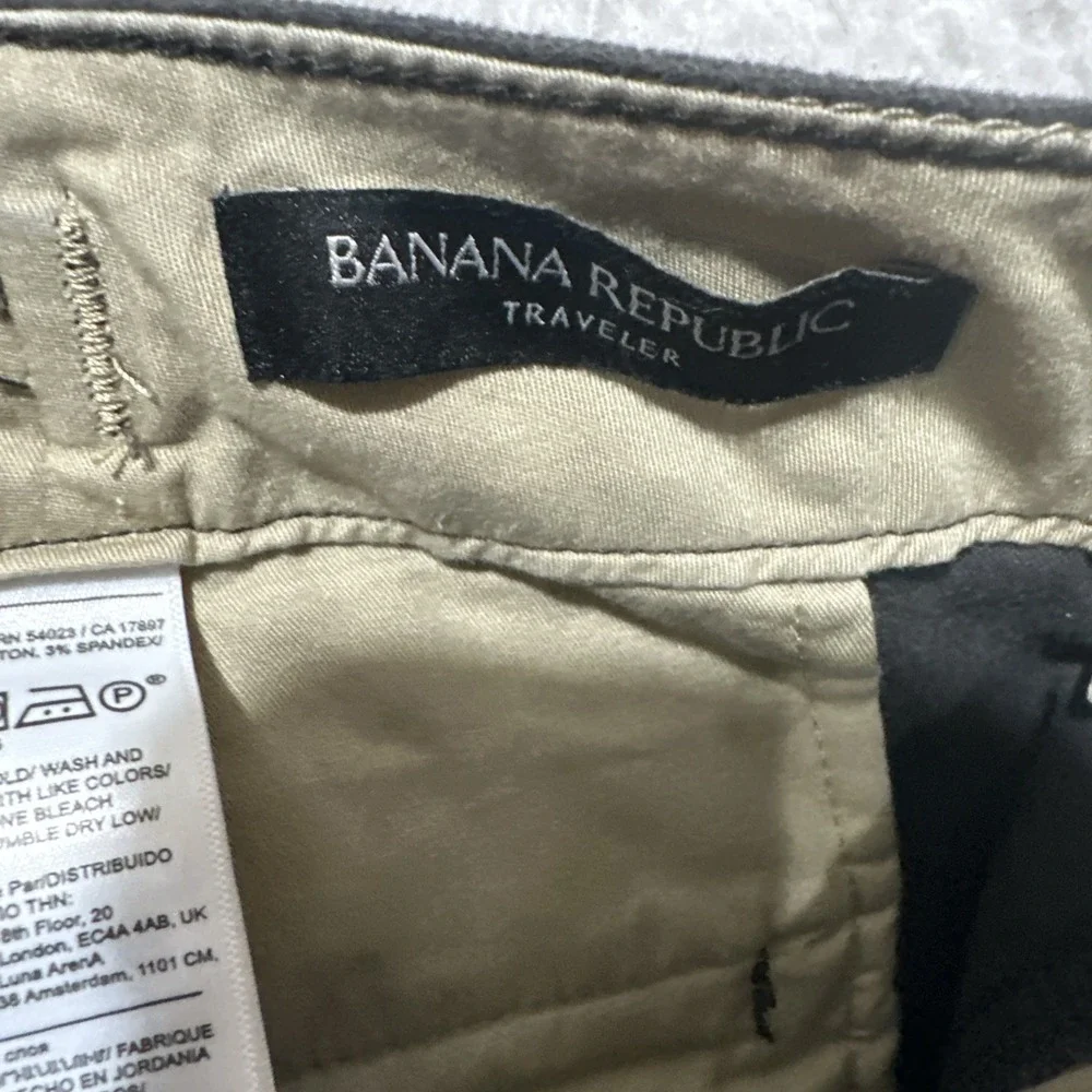 Banana Republic Traveler Moleskin Cargo Dark Charcoal Paratrooper Pants Size 38R